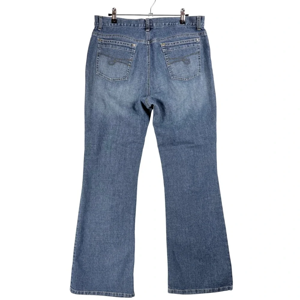Jones NY Nicole Jeans Bootcut Women 12 Blue‎ Denim Mid Rise Y2K Retro Classic